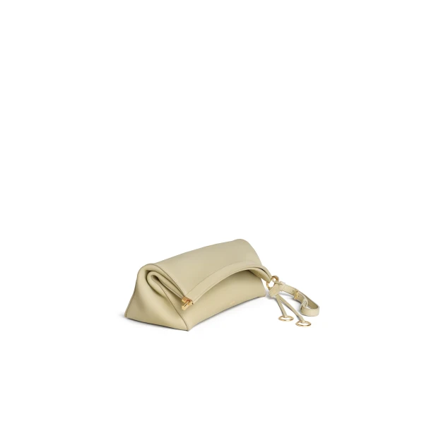 Alaia Le Click Clutch 42 in Nubuck, Almond Green | Clutch Bags | Coveti