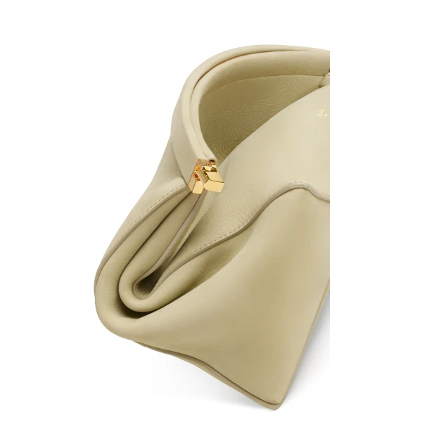 Alaia Le Click Clutch 42 in Nubuck, Almond Green | Clutch Bags | Coveti