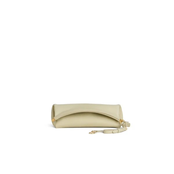 Le Click Clutch 42 in Nubuck, Almond Green