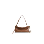 Alaia Le Click East West Medium Bag in Calfskin, Amber | Shoulder & Crossbody Bags | Coveti