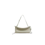 Alaia Le Click East West Medium Bag in Calfskin, Beige Grey | Shoulder & Crossbody Bags | Coveti