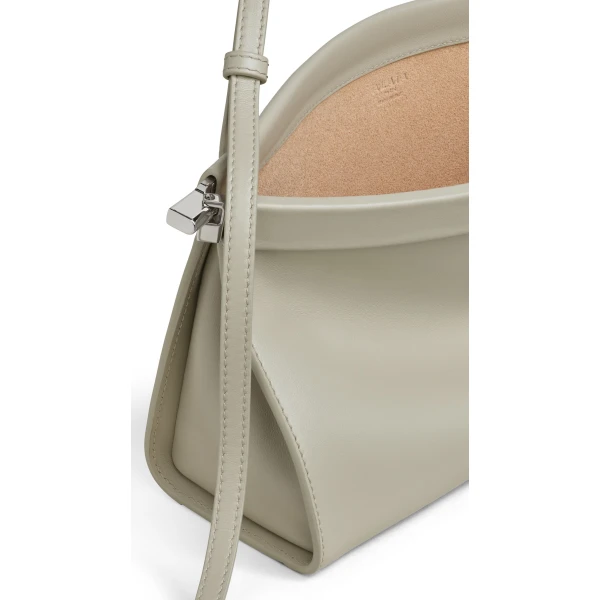 Alaia Le Click East West Medium Bag in Calfskin, Beige Grey | Shoulder & Crossbody Bags | Coveti