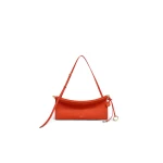 Alaia Le Click East West Medium Bag in Nubuck, Burnt Orange | Shoulder & Crossbody Bags | Coveti