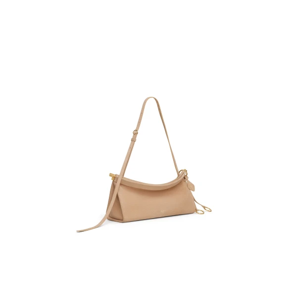 Alaia Le Click East West Medium Bag in Nubuck, Desert | Shoulder & Crossbody Bags | Coveti