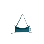 Alaia Le Click East West Medium Bag in Nubuck, Green Grey | Shoulder & Crossbody Bags | Coveti