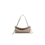 Alaia Le Click East West Medium Bag in Nubuck, Mist | Shoulder & Crossbody Bags | Coveti