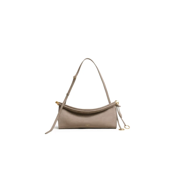 Le Click East West Medium Bag in Nubuck, Mist