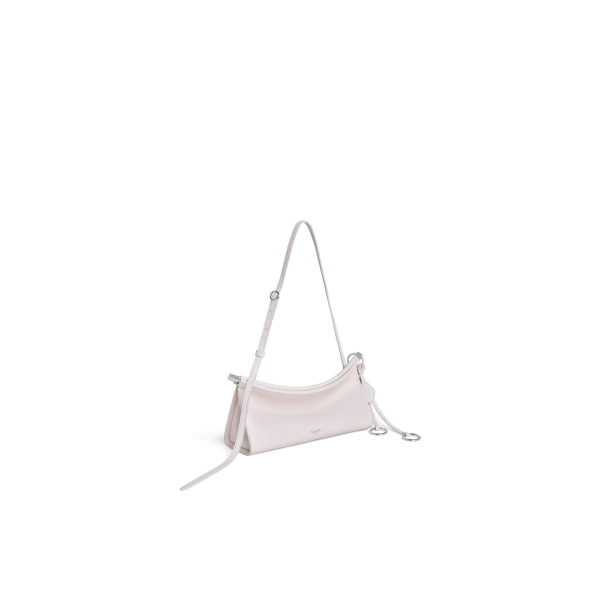Alaia Le Click East West Small Bag in Calfskin, Rose Quartz | Shoulder & Crossbody Bags | Coveti
