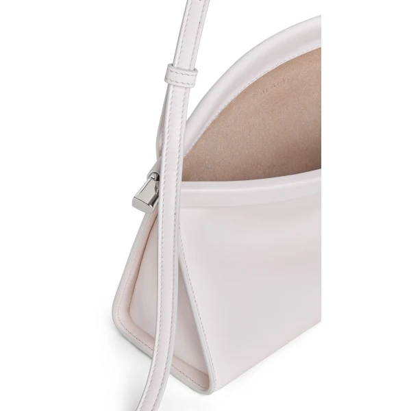 Alaia Le Click East West Small Bag in Calfskin, Rose Quartz | Shoulder & Crossbody Bags | Coveti