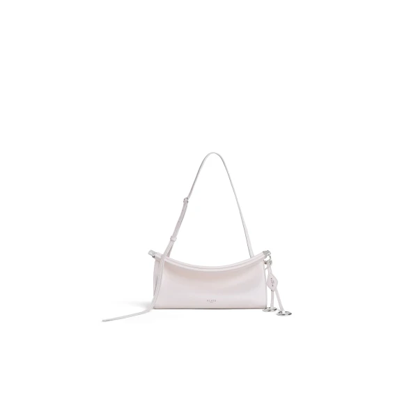 Le Click East West Small Bag in Calfskin, Rose Quartz