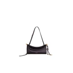 Alaia Le Click East West Small Bag in Satin, Anthracite | Shoulder & Crossbody Bags | Coveti