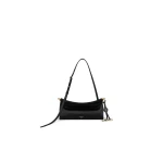 Alaia Le Click East West Small Bag in Satin, Black | Shoulder & Crossbody Bags | Coveti