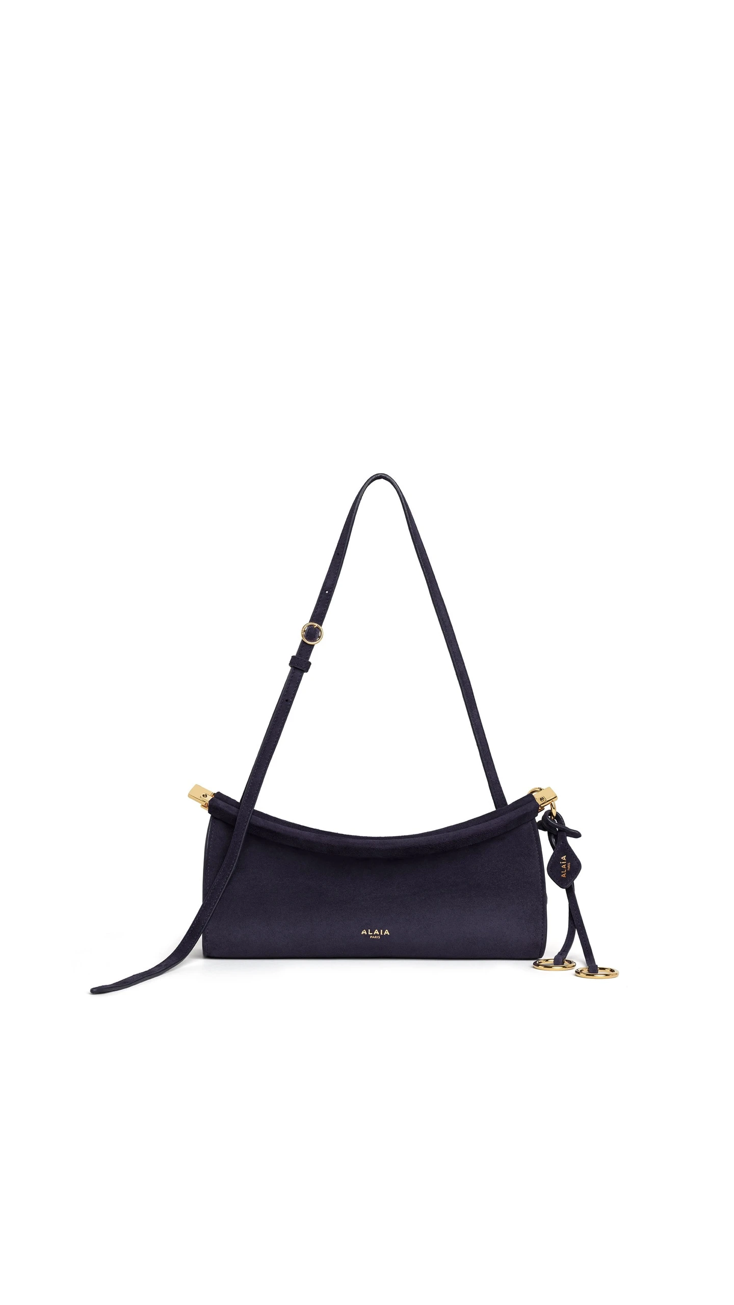Alaia Le Click East West Small Bag in Suede, Eggplant Alaia Le Click East West Small Bag in Suede, Eggplant | Shoulder & Crossbody Bags | Coveti