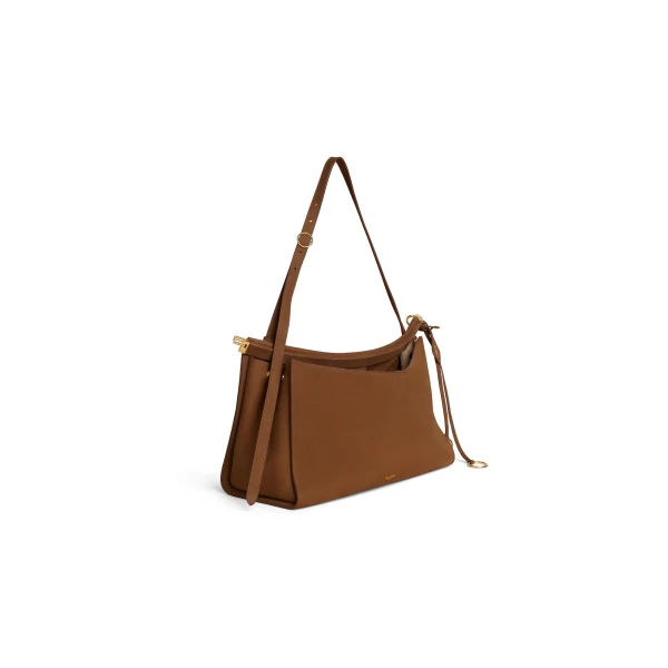 Alaia Le Click Pocket 35 Bag in Nubuck, Brown | Shoulder & Crossbody Bags | Coveti