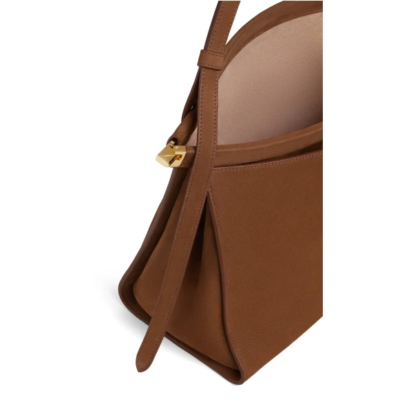 Alaia Le Click Pocket 35 Bag in Nubuck, Brown | Shoulder & Crossbody Bags | Coveti