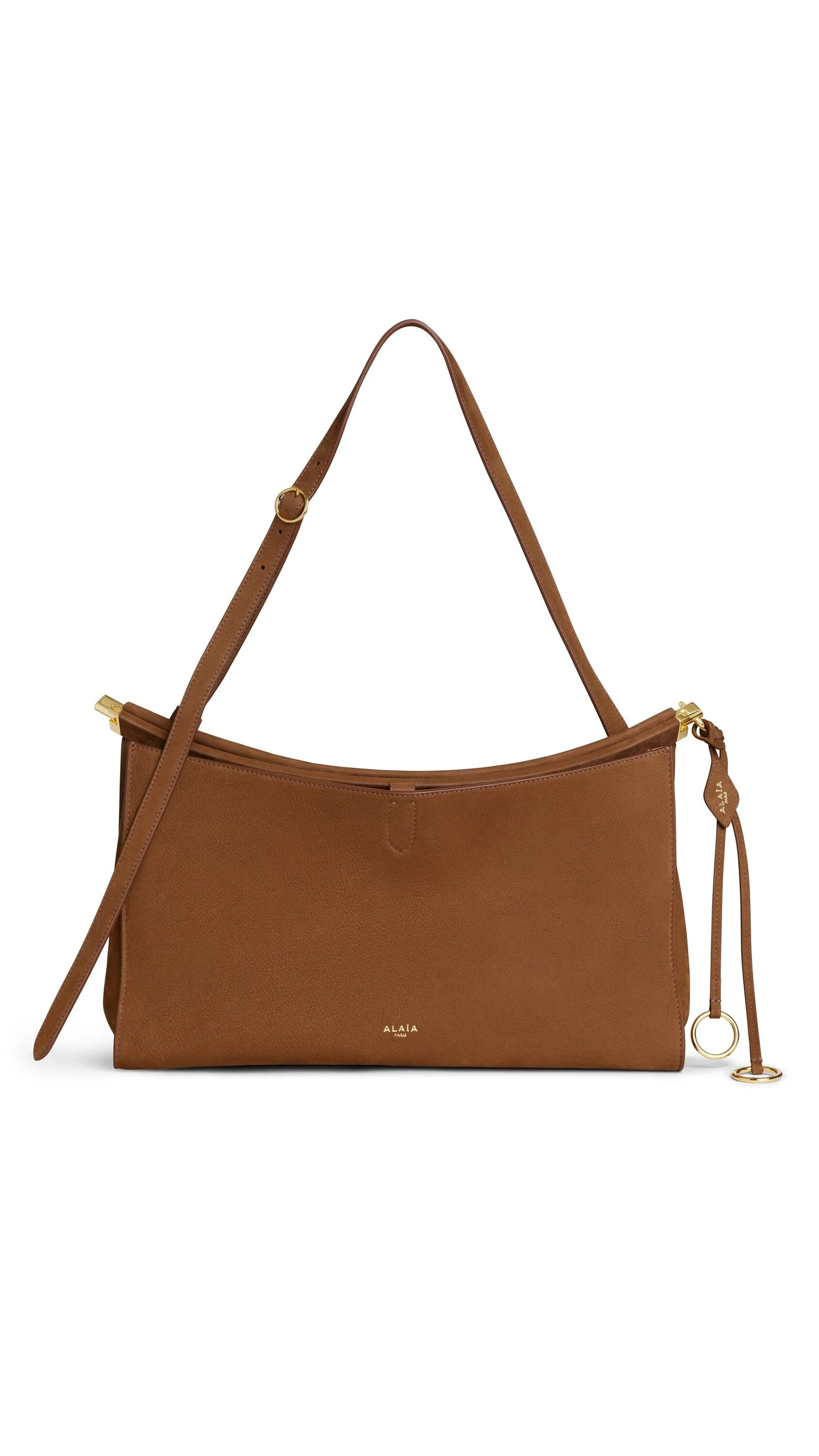 Alaia Le Click Pocket 35 Bag in Nubuck, Brown Alaia Le Click Pocket 35 Bag in Nubuck, Brown | Shoulder & Crossbody Bags | Coveti