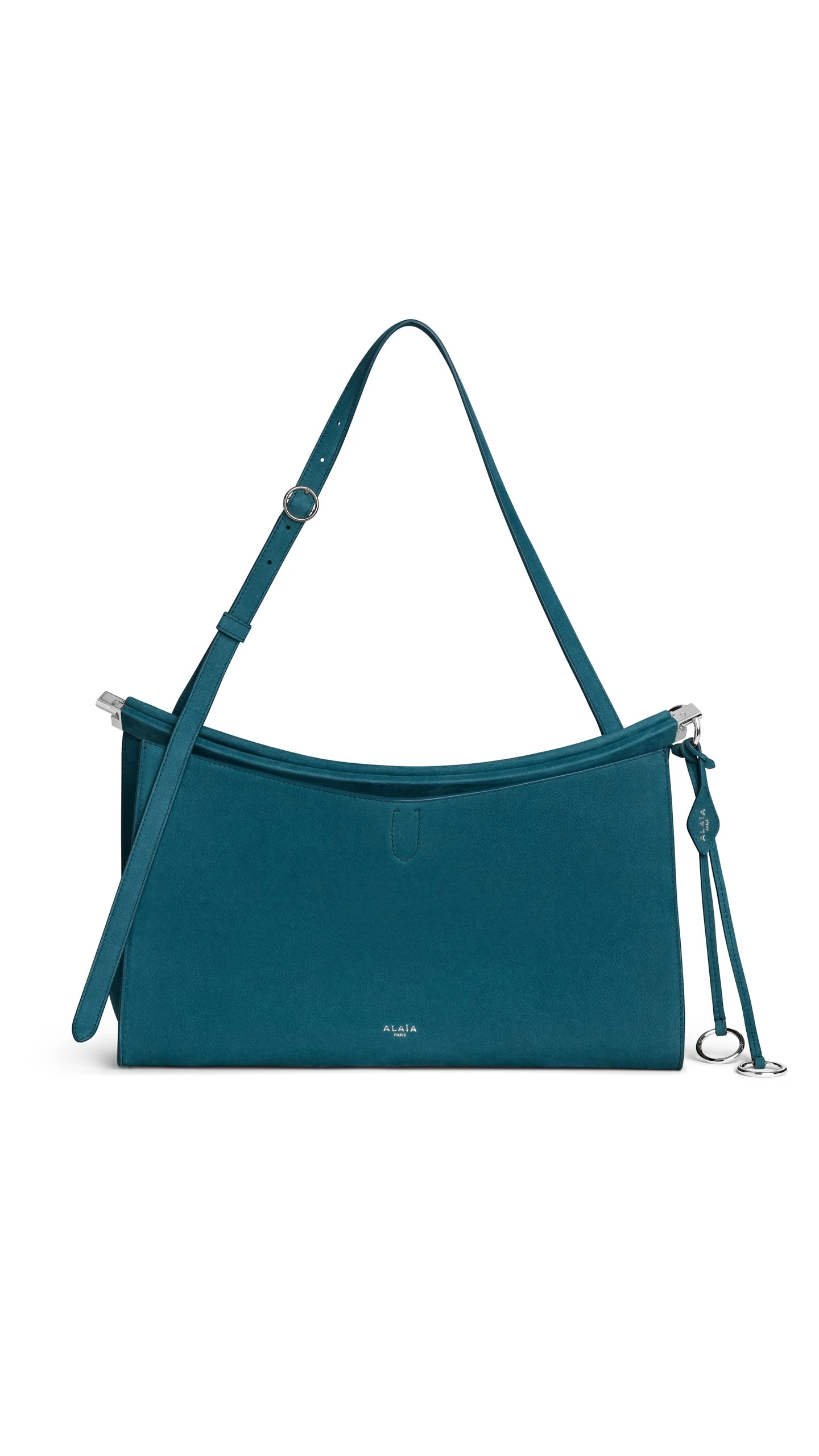 Alaia Le Click Pocket 35 Bag in Nubuck, Green Grey Alaia Le Click Pocket 35 Bag in Nubuck, Green Grey | Shoulder & Crossbody Bags | Coveti