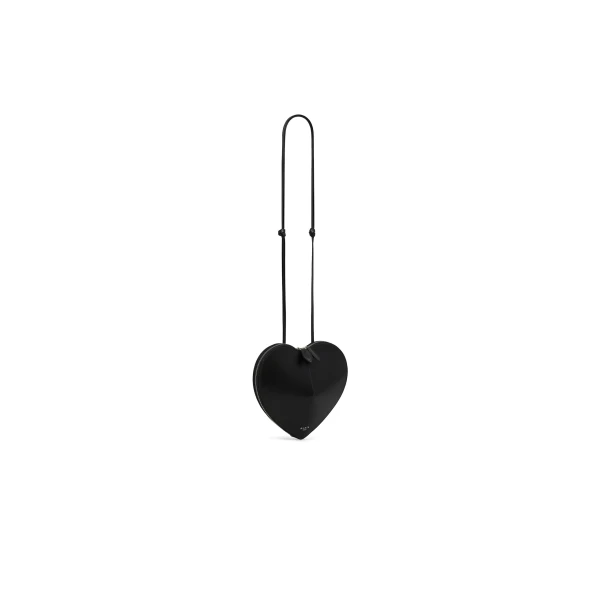 Alaia Le Coeur Bag in Calfskin, Black | Shoulder & Crossbody Bags | Coveti
