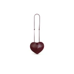 Alaia Le Coeur Bag in Calfskin, Garnet Red | Shoulder & Crossbody Bags | Coveti