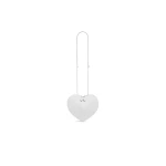 Alaia Le Coeur Bag in Calfskin, Optical White | Shoulder & Crossbody Bags | Coveti