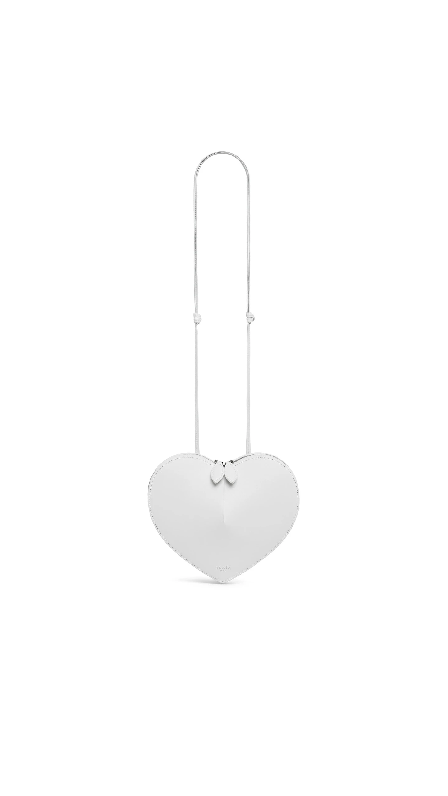 Alaia Le Coeur Bag in Calfskin, Optical White Alaia Le Coeur Bag in Calfskin, Optical White | Shoulder & Crossbody Bags | Coveti