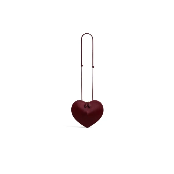Le Coeur Bi-Material Bag in Haircalf, Cherry
