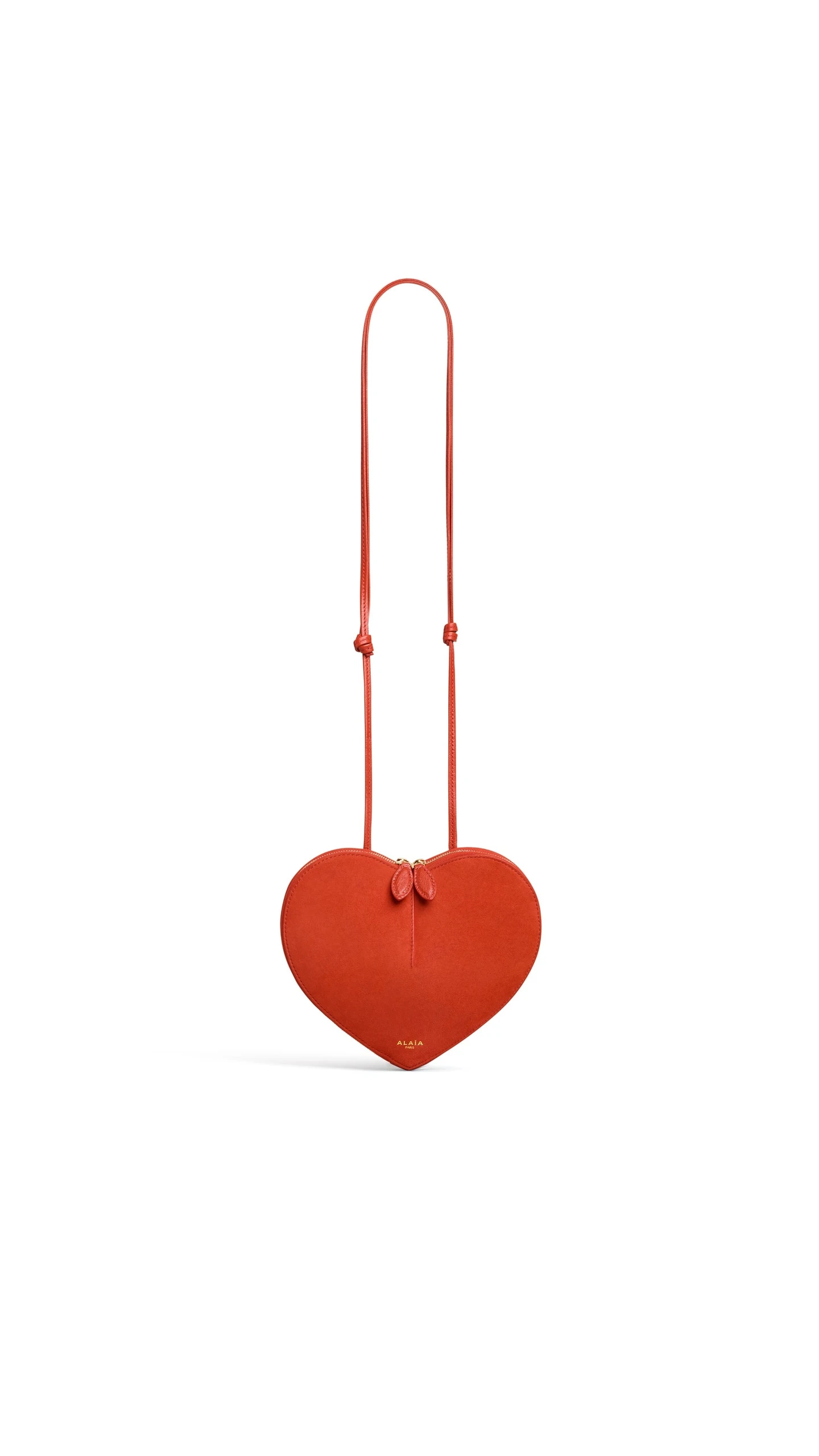 Alaia Le Coeur Bi-Material Bag in Leather, Burnt Orange Alaia Le Coeur Bi-Material Bag in Leather, Burnt Orange | Shoulder & Crossbody Bags | Coveti