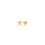 Alaia Le Coeur Mini Torn Earrings in Gold | Earrings | Coveti