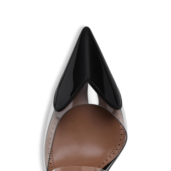 Alaia Le Coeur Mules in Patent Leather, Black | Mules | Coveti