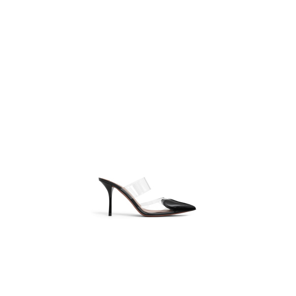 Alaia Le Coeur Mules in Patent Leather, Black | Mules | Coveti