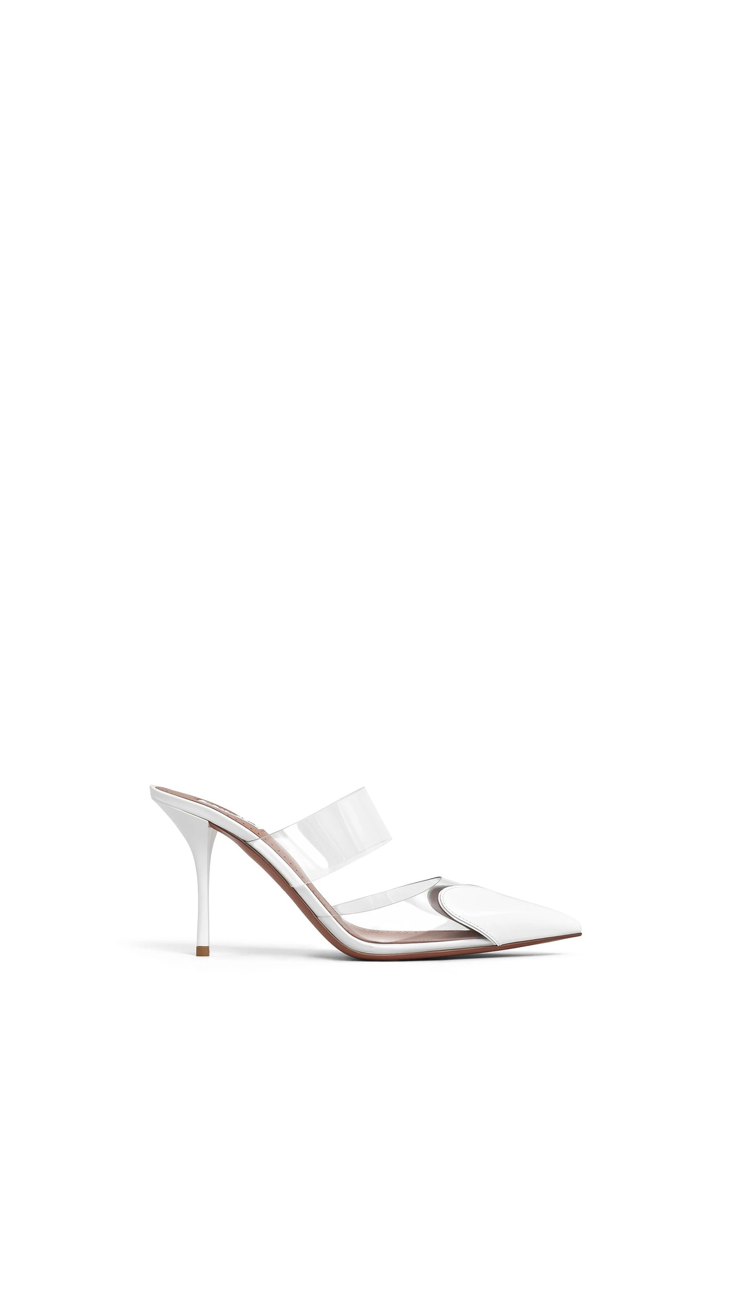 Alaia Le Coeur Mules in Patent Leather, Optical White Alaia Le Coeur Mules in Patent Leather, Optical White | Mules | Coveti