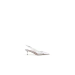 Alaia Le Coeur Slingbacks 55 in Patent Leather, Optical White | Heels | Coveti