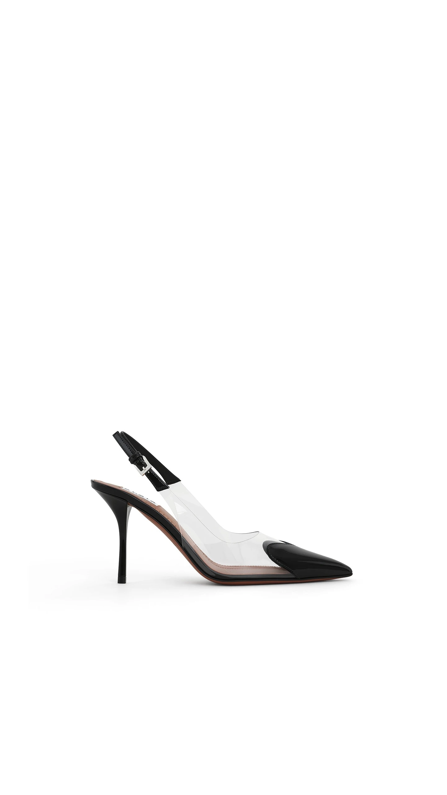 Alaia Le Coeur Slingbacks 90 in Patent Leather, Black Alaia Le Coeur Slingbacks 90 in Patent Leather, Black | Heels | Coveti