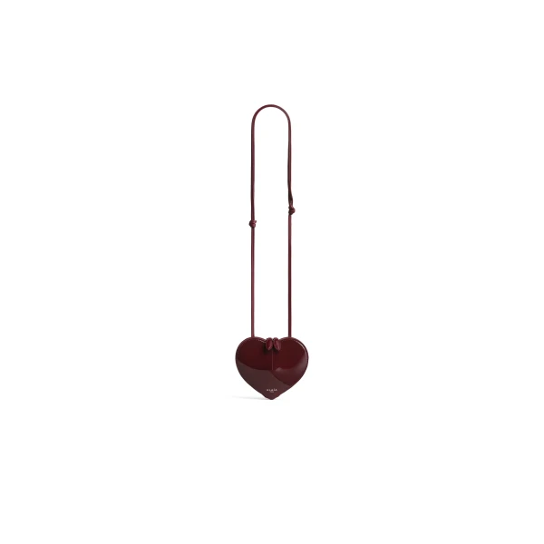 Le Coeur Small Bag in Patent Leather, Garnet Red