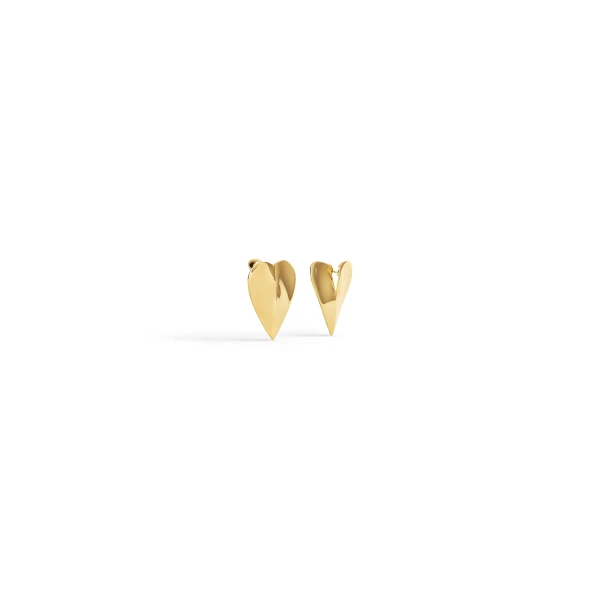 Alaia Le Coeur Torn Earrings in Gold | Earrings | Coveti