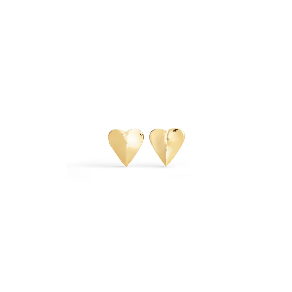 Le Coeur Torn Earrings in Gold
