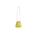 Alaia Le Pochon Bag in Fishnet, Lemon Yellow | Shoulder & Crossbody Bags | Coveti