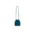 Alaia Le Pochon Bag in Suede, China Blue | Shoulder & Crossbody Bags | Coveti