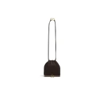 Alaia Le Pochon Bag in Suede, Dark Brown | Shoulder & Crossbody Bags | Coveti