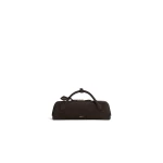 Alaia Le Teckel Clutch in Suede, Dark Brown | Clutch Bags | Coveti