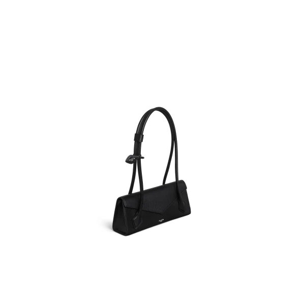 Alaia Le Teckel Flap Small Bag in Shiny Goatskin, Black | Shoulder & Crossbody Bags | Coveti