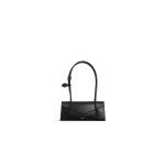Alaia Le Teckel Flap Small Bag in Shiny Goatskin, Black | Shoulder & Crossbody Bags | Coveti