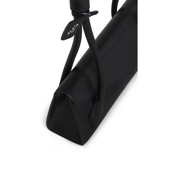Alaia Le Teckel Flap Small Bag in Shiny Goatskin, Black | Shoulder & Crossbody Bags | Coveti