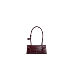Alaia Le Teckel Flap Small Bag in Shiny Goatskin, Garnet Red | Shoulder & Crossbody Bags | Coveti