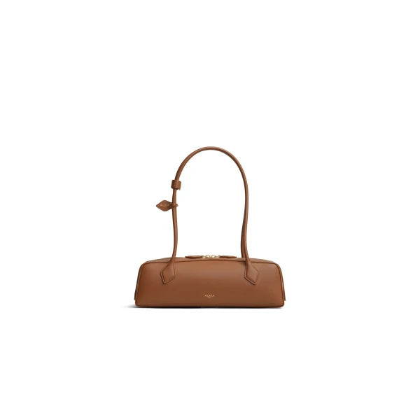 Le Teckel Medium Bag in Calfskin, Amber