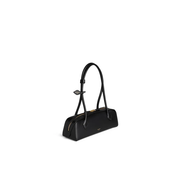 Alaia Le Teckel Medium Bag in Calfskin, Black | Shoulder & Crossbody Bags | Coveti