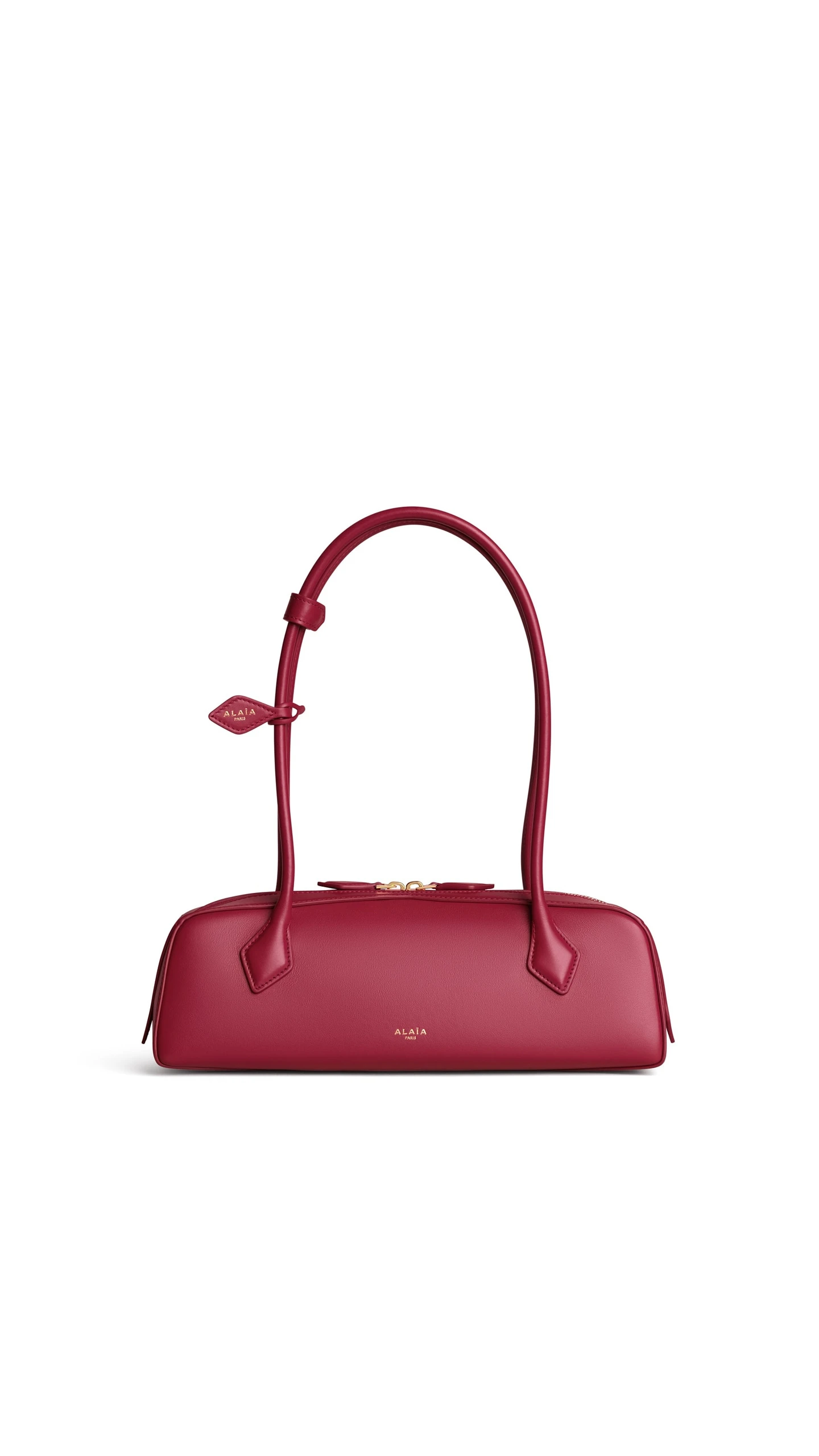 Alaia Le Teckel Medium Bag in Calfskin, Carmine Alaia Le Teckel Medium Bag in Calfskin, Carmine | Shoulder & Crossbody Bags | Coveti