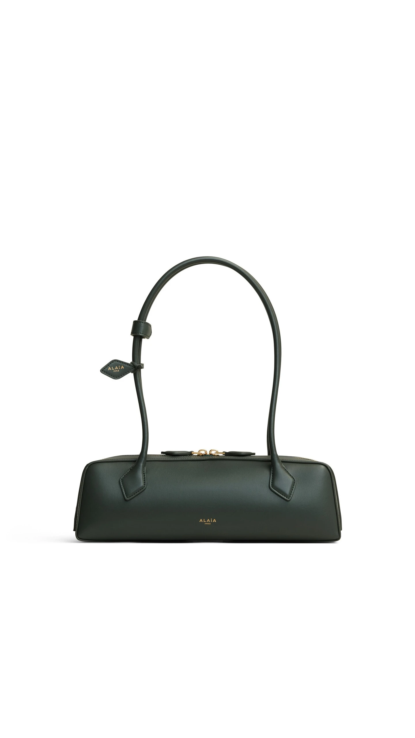 Alaia Le Teckel Medium Bag in Calfskin, Lichen Alaia Le Teckel Medium Bag in Calfskin, Lichen | Shoulder & Crossbody Bags | Coveti