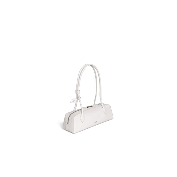 Alaia Le Teckel Medium Bag in Goatskin, Ivory | Shoulder & Crossbody Bags | Coveti