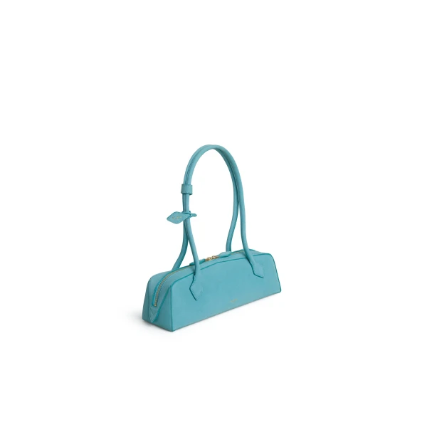 Alaia Le Teckel Medium Bag in Nubuck, Apatite | Shoulder & Crossbody Bags | Coveti